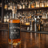 Old Whiskey Label Personalized Vintage Liquor Bar