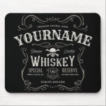 Old Whiskey Label Personalized Vintage Liquor Bar  Mouse Pad<br><div class="desc">Old Whiskey Label Personalized Vintage Liquor Bar design...   Customize with your Name or Custom Text!</div>