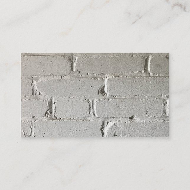Old white brick wall with nooks and crannies business card (Front)