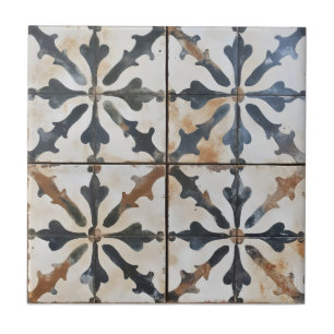 Old White Italian Tile Pattern