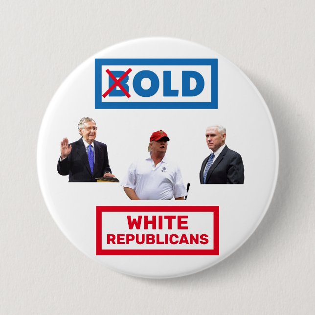 Old White Republicans 3 Inch Round Button (Front)