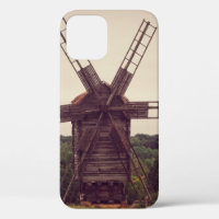 Old windmill. Autumn landscape. Ukrainearchitectur