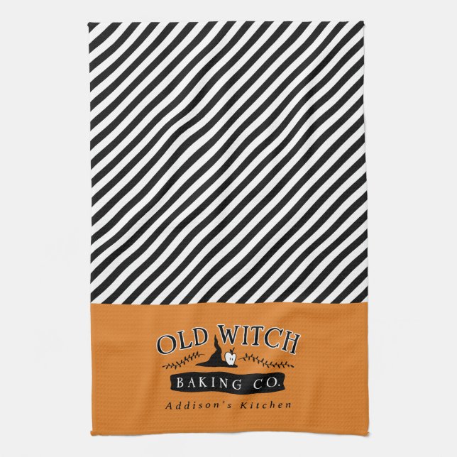 Old Witch Baking Company Personalized Kitchen Towel (Vertical)