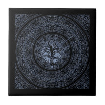 Old Withered Blue & Black Negative Abstract Tree
