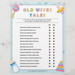 Old Wives Tales [Baby Basics Blue] Letterhead