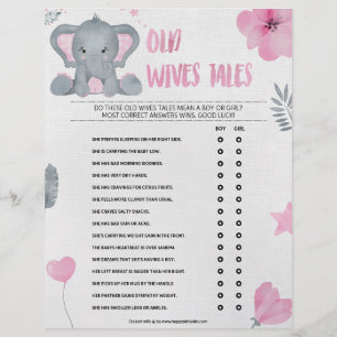 Old Wives Tales [Baby Elephant [Pink]] Letterhead