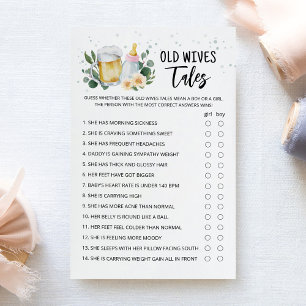 Old Wives Tales Game Greenery Baby Is Brewing Pink