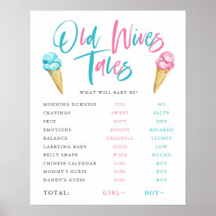 Old Wives Tales Ice Cream Party Sign