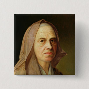 Old Woman 2 Inch Square Button