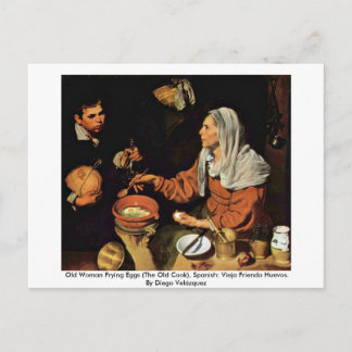 Old Woman Frying Eggs (The Old Cook) Postcard