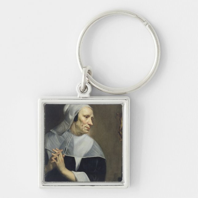 Old Woman Praying Keychain (Front)