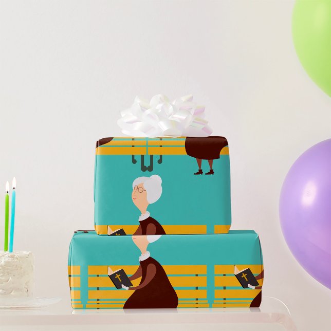 Old Woman Reading The Bible Wrapping Paper (Creator Uploaded)