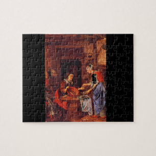 Old Woman Selling Fish'_Dutch Masters Jigsaw Puzzle