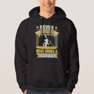 Old Woman With a Kayak Senior Female Kayaker Hoodie
