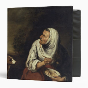 Old Woman with Dog Binder