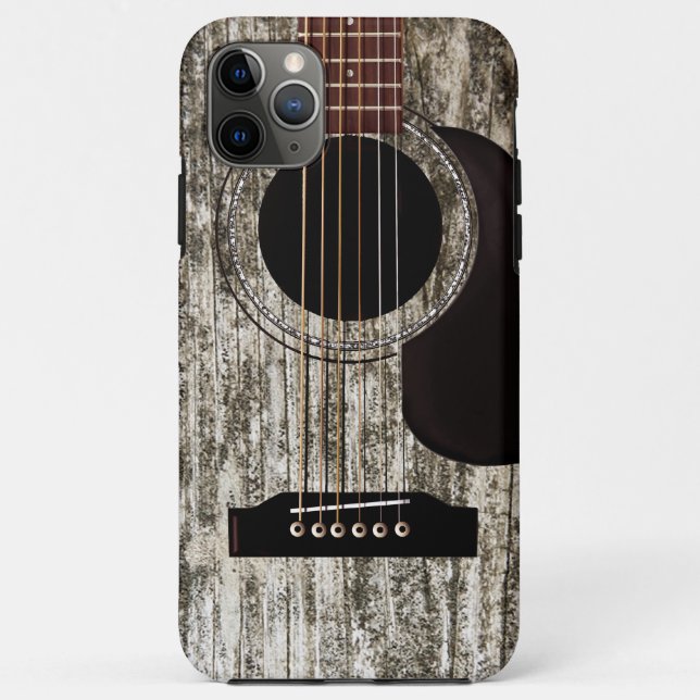 Old Wood Acoustic Guitar Case-Mate iPhone Case (Back)