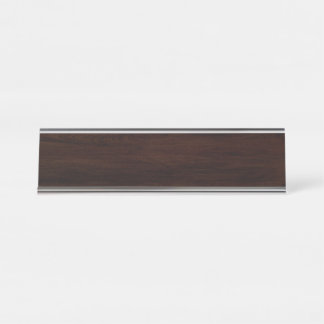 Old Wood Background Desk Name Plate