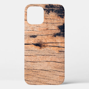 Old wood board, copy space wooden texture pattern  iPhone 12 case