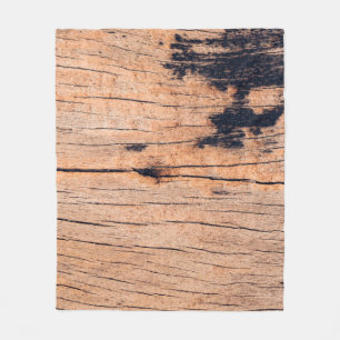 Old wood board, copy space wooden texture pattern  fleece blanket