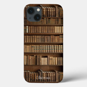 Old Wood Bookshelf and Books iPad Air case