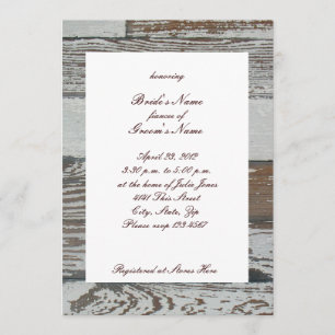 Old Wood Daisy Bridal Shower Invitation