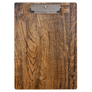 Old wood grain look clipboard