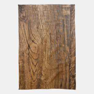 Old wood grain look kitchen towel