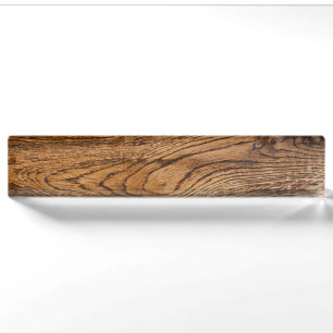 Old wood grain look nameplate