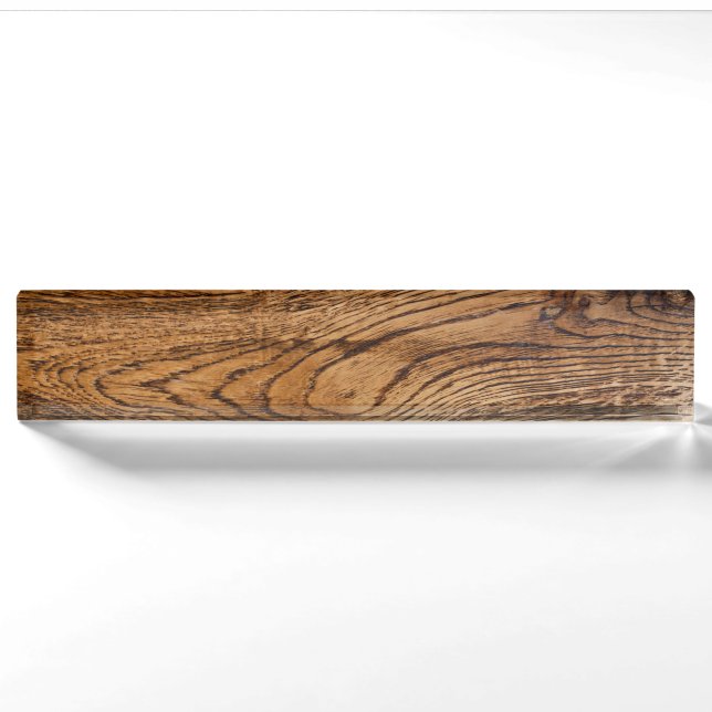Old wood grain look nameplate (Front)