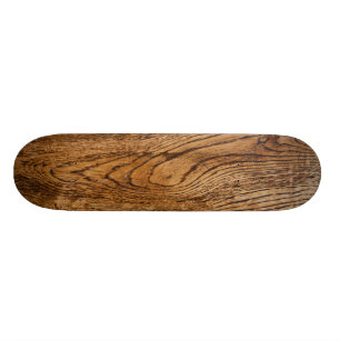 Old wood grain look skateboard