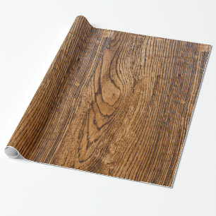 Old wood grain look wrapping paper