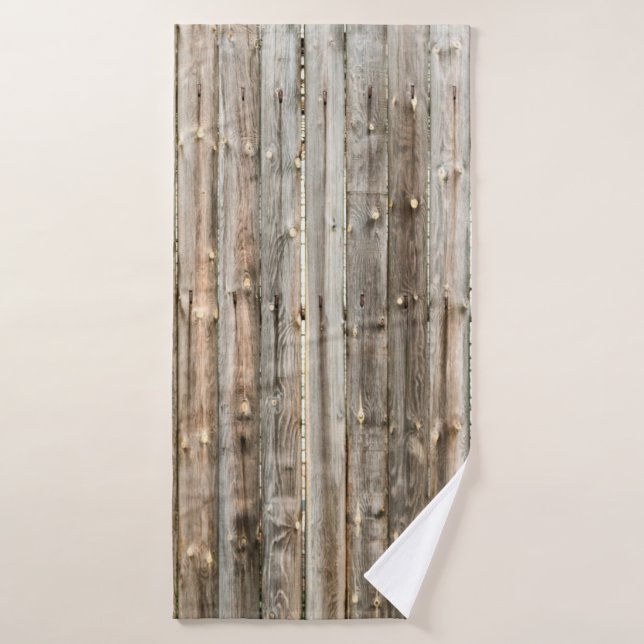 Old wood panel interior texturehome decor, backgro bath towel (Bath Towel)