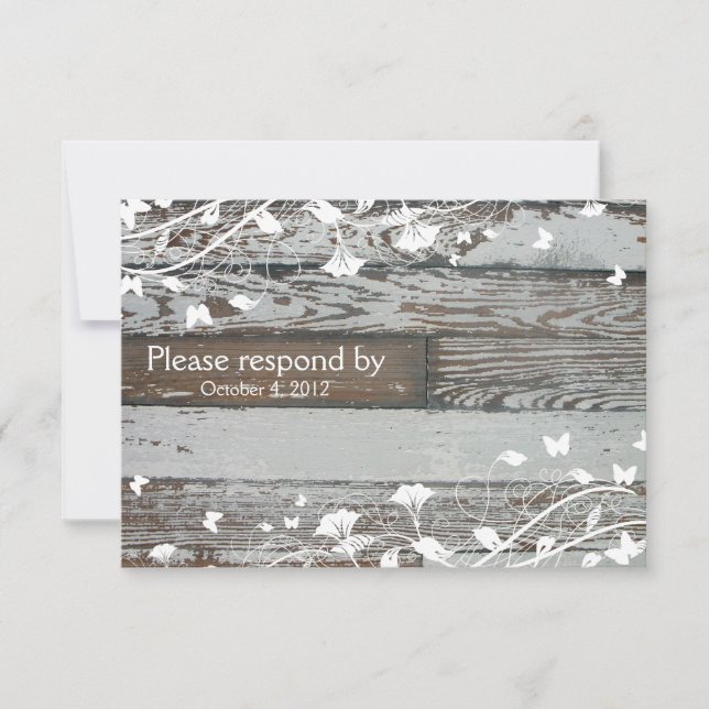 Old Wood RSVP with envelope--white (Front)