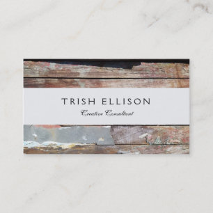 Old wood rustic boat wooden plank business card