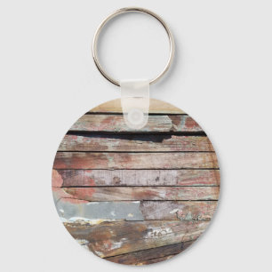 Old wood rustic boat wooden planks keychain