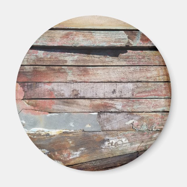 Old wood rustic boat wooden planks magnet (Front)