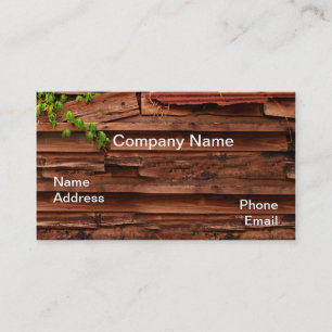 Old Wood Shack Wall Business Card