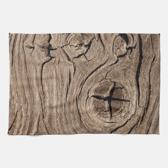 old wood, vintage kitchen towel (Horizontal)