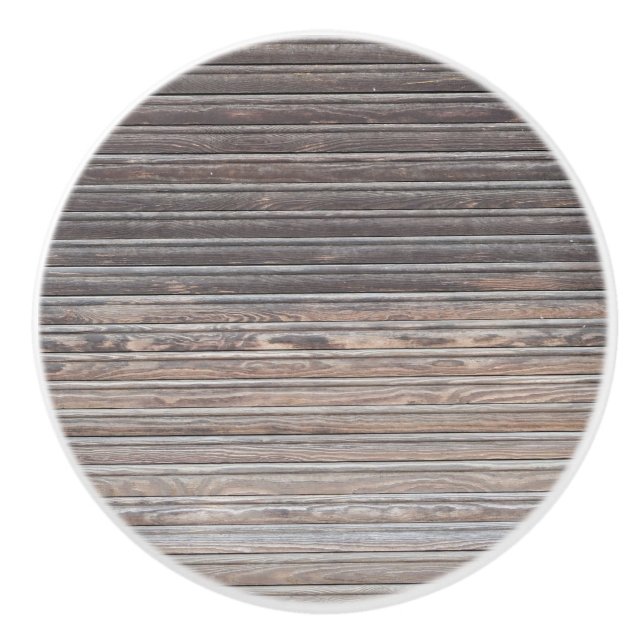old wood wall ceramic knob (Front)