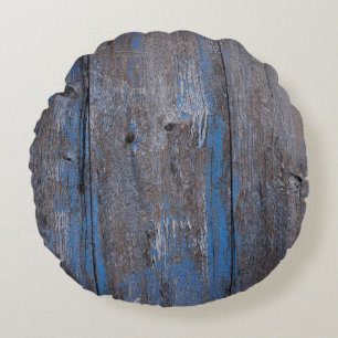Old wooden background. Grunge textureabstract, anc Round Pillow