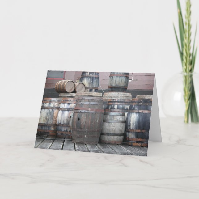 Old Wooden Barrels Card (Front)