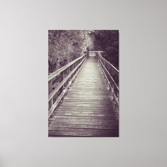 Old Wooden Boardwalk Canvas Print (Front)
