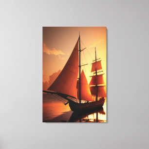 Old Wooden Boat Canvas Print
