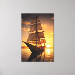 Old Wooden Boat Canvas Print