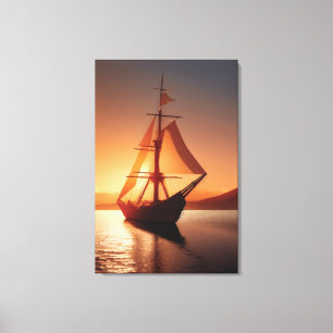 Old Wooden Boat Canvas Print