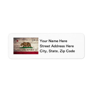 Old Wooden California Flag