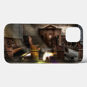 Old Wooden Church Bench with Kneeler iPhone 13 Case