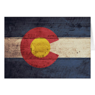 Old Wooden Colorado Flag