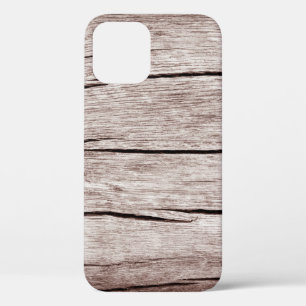 Old wooden floor with cracks,  Old wooden texture  iPhone 12 Case