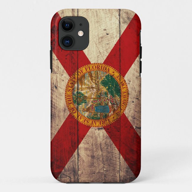 Old Wooden Florida Flag; Case-Mate iPhone Case (Back)